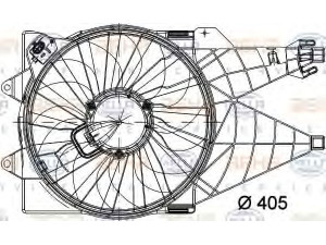 HELLA 8EW 351 040-781 ventiliatorius, radiatoriaus 
 Aušinimo sistema -> Oro aušinimas
51785219