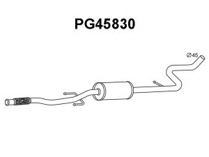 VENEPORTE PG45830 priekinis duslintuvas 
 Išmetimo sistema -> Duslintuvas
1717GQ, 1717GR, 1717JR, 1717QJ