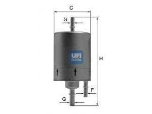 UFI 31.830.00 kuro filtras 
 Techninės priežiūros dalys -> Papildomas remontas
4F0201511B, 4F0201511D