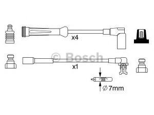 BOSCH 0 986 357 250 uždegimo laido komplektas 
 Kibirkšties / kaitinamasis uždegimas -> Uždegimo laidai/jungtys
77 00 742 835