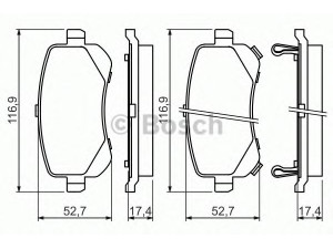 BOSCH 0 986 494 496 stabdžių trinkelių rinkinys, diskinis stabdys 
 Techninės priežiūros dalys -> Papildomas remontas
68192439AB, K68029887AA, K68029887AB