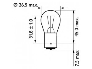 PHILIPS 13498CP lemputė, indikatorius; lemputė, stabdžių žibintas; lemputė, galinis rūko žibintas; lemputė, atbulinės eigos žibintas; lemputė, galinis žibintas; lemputė; lemputė, indikatorius; lemputė, stabdžių žibintas; lemputė, galinis rūko žibintas; lemputė, atbulinės 
 Kėbulas -> Šviesos -> Stabdžių žibintas/dalys -> Lemputė, stabdžių žibintas