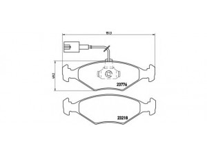 BREMBO P 23 122 stabdžių trinkelių rinkinys, diskinis stabdys 
 Techninės priežiūros dalys -> Papildomas remontas
71770960, 9948037