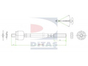 DITAS A2-5649 vidinė skersinė vairo trauklė 
 Vairavimas -> Vairo mechanizmo sujungimai
77 01 469 517, 77 01 469 517 SK