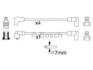 BOSCH 0 986 356 885 uždegimo laido komplektas 
 Kibirkšties / kaitinamasis uždegimas -> Uždegimo laidai/jungtys