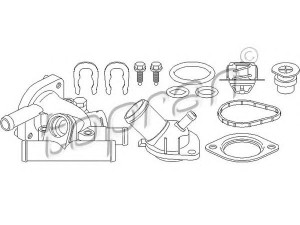 TOPRAN 700 531 termostato korpusas 
 Aušinimo sistema -> Termostatas/tarpiklis -> Thermostat
7700 112 491, 7701 474 248