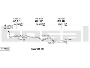 BOSAL 066.148.56 išmetimo sistema 
 Išmetimo sistema -> Išmetimo sistema, visa
