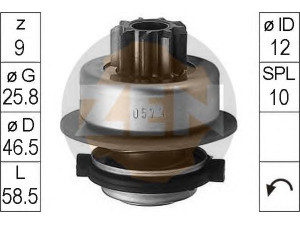 ERA 225235 laisvos eigos pavara, starteris 
 Elektros įranga -> Starterio sistema -> Starterių dalys
9944373