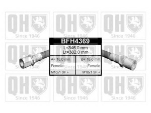 QUINTON HAZELL BFH4369 stabdžių žarnelė 
 Stabdžių sistema -> Stabdžių žarnelės
FBH 6139, 1 613 350, GBH 236