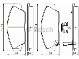 BOSCH 0 986 494 620 stabdžių trinkelių rinkinys, diskinis stabdys 
 Techninės priežiūros dalys -> Papildomas remontas
45022-SA6-600, 45022-SA6-N50, 72519 3010