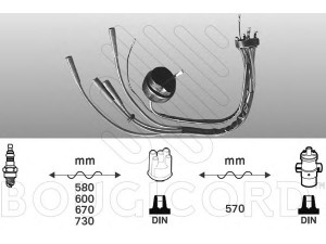 BOUGICORD 6203 uždegimo laido komplektas 
 Kibirkšties / kaitinamasis uždegimas -> Uždegimo laidai/jungtys
404977