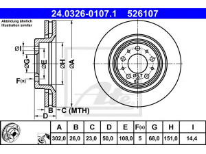 ATE 24.0326-0107.1 stabdžių diskas 
 Dviratė transporto priemonės -> Stabdžių sistema -> Stabdžių diskai / priedai
272276
