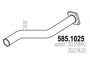 ASSO 585.1025 išleidimo kolektorius 
 Išmetimo sistema -> Išmetimo vamzdžiai
3027632, 3035890