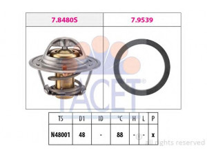 FACET 7.8480 termostatas, aušinimo skystis 
 Aušinimo sistema -> Termostatas/tarpiklis -> Thermostat