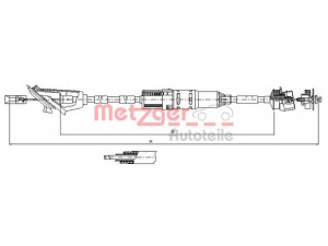 METZGER 11.3215 sankabos trosas 
 Dviratė transporto priemonės -> Kabeliai ir tachometro velenaai -> Sankabos trosas
2150.Q6, 9625412580