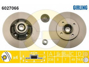 GIRLING 6027066 stabdžių diskas 
 Dviratė transporto priemonės -> Stabdžių sistema -> Stabdžių diskai / priedai
7701204901