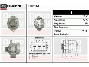 DELCO REMY DRA0278 kintamosios srovės generatorius 
 Elektros įranga -> Kint. sr. generatorius/dalys -> Kintamosios srovės generatorius