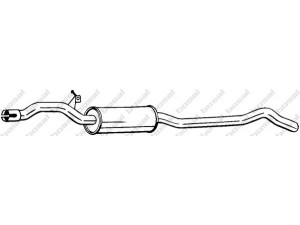 BOSAL 284-461 vidurinis duslintuvas 
 Išmetimo sistema -> Duslintuvas
8K0 253 409 AA, 8K0 253 409 D