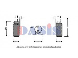 AKS DASIS 800470N džiovintuvas, oro kondicionierius 
 Oro kondicionavimas -> Džiovintuvas
95VW19959AB, 7M0820191A