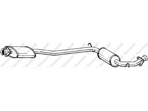 BOSAL 281-339 vidurinis duslintuvas 
 Išmetimo sistema -> Duslintuvas
82 453 722, 82 461 952