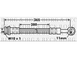 BORG & BECK BBH7465 stabdžių žarnelė 
 Stabdžių sistema -> Stabdžių žarnelės
587372E310, 58737 2E310, 58737-2E310