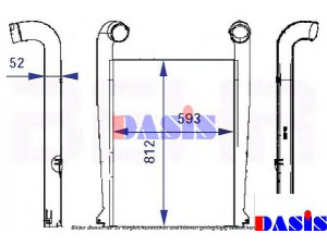 AKS DASIS 397012N tarpinis suslėgto oro aušintuvas, kompresorius
5001856791, 5001856792, 5010315765