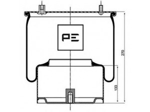 PE Automotive 084.052-73A dėklas, pneumatinė pakaba 
 Pakaba -> Pneumatinė pakaba
0 388 165, 1 697 678, 388165