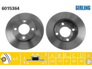 GIRLING 6015364 stabdžių diskas 
 Stabdžių sistema -> Diskinis stabdys -> Stabdžių diskas
853615601, 8A0615601, 8AO615601