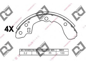 DJ PARTS BS1133 stabdžių trinkelių komplektas 
 Techninės priežiūros dalys -> Papildomas remontas
0K23N2638Z, 0K2N12638Z