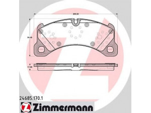 ZIMMERMANN 24685.170.1 stabdžių trinkelių rinkinys, diskinis stabdys 
 Techninės priežiūros dalys -> Papildomas remontas
958 351 939 30