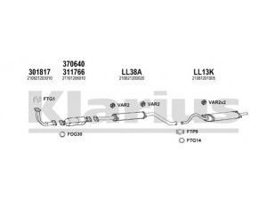 KLARIUS 490050U išmetimo sistema 
 Išmetimo sistema -> Išmetimo sistema, visa