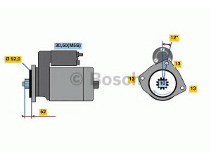 BOSCH 0 986 023 430 starteris 
 Elektros įranga -> Starterio sistema -> Starteris
2995988, 99486046