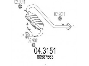 MTS 04.3151 katalizatoriaus keitiklis 
 Išmetimo sistema -> Katalizatoriaus keitiklis
60587563