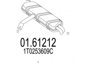MTS 01.61212 galinis duslintuvas 
 Išmetimo sistema -> Duslintuvas
1T0253609C