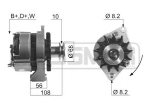 ERA 210108 kintamosios srovės generatorius 
 Elektros įranga -> Kint. sr. generatorius/dalys -> Kintamosios srovės generatorius
068 903 017 M, 068 903 017 MX, 068 903 031 D