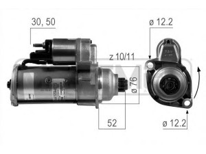 MESSMER 220180 starteris 
 Elektros įranga -> Starterio sistema -> Starteris
1029405, 1059564, 1072559, 95VW-11000-CB