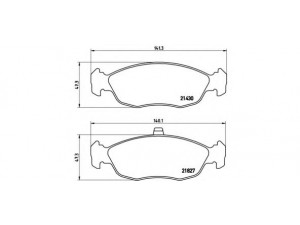 BREMBO P 61 051 stabdžių trinkelių rinkinys, diskinis stabdys 
 Techninės priežiūros dalys -> Papildomas remontas
1611458480, 415188, 425121, 425134