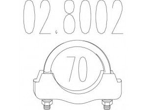 MTS 02.8002 vamzdžių sujungimas, išmetimo sistema 
 Dviratė transporto priemonės -> Išmetimo sistema -> Atskiros surinkimo dalys -> Gnybtas
2104900541