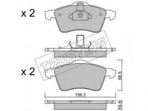 TRUSTING 272.0 stabdžių trinkelių rinkinys, diskinis stabdys 
 Techninės priežiūros dalys -> Papildomas remontas
7D0 698 151, 7D0 698 151E