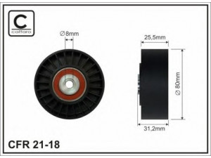 CAFFARO 21-18 kreipiantysis skriemulys, V formos rumbuotas diržas 
 Diržinė pavara -> V formos rumbuotas diržas/komplektas -> Laisvasis/kreipiamasis skriemulys
601 200 09 70, 661 200 30 70, 62145278