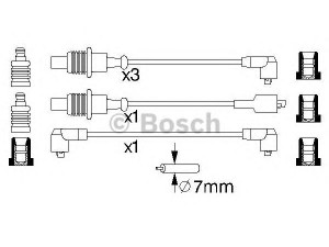 BOSCH 0 986 356 851 uždegimo laido komplektas 
 Kibirkšties / kaitinamasis uždegimas -> Uždegimo laidai/jungtys