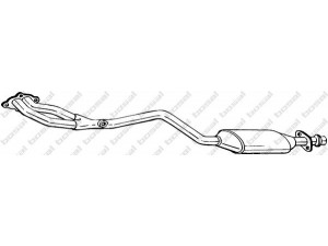 BOSAL 099-820 katalizatoriaus keitiklis 
 Išmetimo sistema -> Katalizatoriaus keitiklis
18 30 1 435 663, 18 30 1 737 982