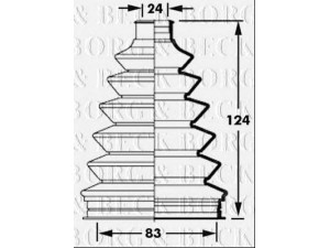 BORG & BECK BCB2383 gofruotoji membrana, kardaninis velenas 
 Ratų pavara -> Gofruotoji membrana
44018S6M000