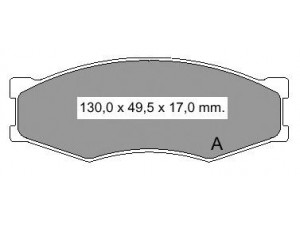 VEMA 835141 stabdžių trinkelių rinkinys, diskinis stabdys
4106001W26, 4106009W25, 4106009W26