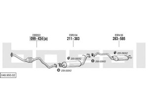 BOSAL 048.950.02 išmetimo sistema 
 Išmetimo sistema -> Išmetimo sistema, visa