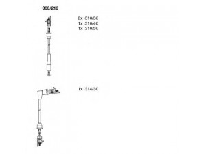 BREMI 300/216 uždegimo laido komplektas 
 Kibirkšties / kaitinamasis uždegimas -> Uždegimo laidai/jungtys