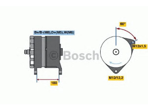 BOSCH 0 986 047 160 kintamosios srovės generatorius 
 Elektros įranga -> Kint. sr. generatorius/dalys -> Kintamosios srovės generatorius
500332014, 51 26101 7258, 81 26101 6058