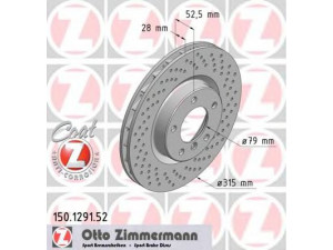 ZIMMERMANN 150.1291.52 stabdžių diskas 
 Dviratė transporto priemonės -> Stabdžių sistema -> Stabdžių diskai / priedai
3411 2 227 172