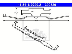 ATE 11.8116-0290.2 spyruoklė, stabdžių apkaba 
 Stabdžių sistema -> Stabdžių matuoklis -> Stabdžių dalys
34 11 6 752 424