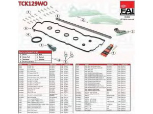 FAI AutoParts TCK129WO pavaros grandinės komplektas 
 Variklis -> Variklio uždegimo laiko reguliavimo kontrolė -> Sinchronizavimo grandinė/įtempiklis/kreiptuvas -> Pavaros grandinės komplektas
0816.J2